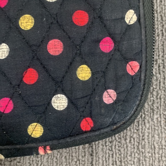 Vera Bradley Lighten up Laptop Tablet Sleeve Large Retired Havana Dots Quilted - Picture 5 of 17